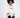Model wearing FAITHFUL 1995 white oversized sweatshirt with multi-colored striped sleeves and black cuffs.
