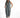 Model wearing a Faye blue acid wash denim utility jumpsuit with cargo pockets, zip-front, and tapered jogger cuffs.