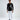 Never Give Up Shirt in Black – full-length front view