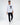 Never Give Up Shirt in White – full-length front view
