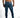 Rear view of Franco Men's Blue Jeans in mid-wash denim with back pockets and a Carbon waist patch.