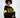 ALPES Black Ribbed Crop Top with yellow stripes and Snow Region graphic. Modern streetwear aesthetic for women.