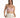 Model wearing high-waisted Freya white wide-leg pants with a drawstring and a pink ribbed crop top with gold chain straps.