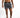 Men's Niko black and white vertical striped swim trunks with drawstring and elastic waistband by Carbon.