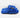 Carbon brand blue fuzzy fluffy slippers with cloud- straps, and rubber soles.