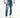Andy Blue Washed Jeans for men with distressing, decorative pocket chain, and Carbon branded waistband.