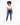 A model poses in a cropped white top and fitted blue jeans, paired with white sneakers against a light background.