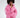 Pink long-sleeve Gem Romper with zip-front, snap collar, and drawstring waist. Front view on model.