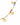 Gold anklet featuring colorful beads in red, blue, and white, with dangling circular charms.