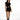 Gia Padded T-Shirt in Black – full-length front view