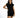 Gia Padded T-Shirt in Black – front close-up