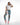 Gia Padded T-Shirt in White – full-length front view
