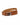 Brown belt with a silver buckle, featuring multiple adjustment holes for a customizable fit.