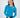 Model wears the Goldie Top, a bright blue ribbed long-sleeve knit top featuring a shoulder cutout detail.