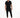 A man stands confidently in a black short-sleeve overall with a relaxed fit and drawstring waist, paired with stylish...