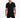 A man stands confidently in a fitted black overall with a short-sleeve design and a belted waist.