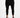 Black tapered pants with a belted waist, paired with black and white sneakers on a neutral background.