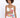 A model poses in a tropical print crop top and matching skirt, featuring vibrant floral patterns and a stylish cut.