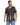 A man models a short-sleeve shirt with a black and cream tie-dye pattern, featuring a relaxed collar and buttons.