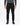 Black slim-fit pants with a chain detail, paired with a gray sweater and black sneakers.