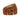 Hana wide brown waist belt with perforated square cutouts and a polished gold buckle on a white background.