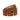 Hana wide brown waist belt with perforated square cutouts and a polished gold buckle on a white background.