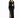 A model poses in a black long-sleeve dress featuring cutouts and a thigh-high slit, paired with black heels.