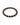 A circular bracelet featuring black matte beads interspersed with copper-colored metal rings.