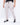 Light beige cargo pants with elastic cuffs, side pockets, and paired with black and white sneakers.
