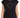 A black short-sleeve top featuring a simple outlined heart design on the front.