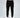 Black cargo joggers with side pockets, featuring a drawstring waist and paired with white sneakers.