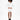 A model poses in a white hooded dress with side rings, paired with black ankle boots against a plain background.