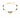 Gold bracelet featuring black beads and a peace symbol charm, ideal for casual or bohemian styles.