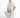 A man sits on a white cube wearing a light-colored T-shirt with a textured "PEACE" design, paired with gray pants and...
