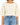 A cropped, cream-colored top with wide sleeves, paired with distressed high-waisted denim jeans.