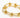 Gold bracelet featuring interlinked oval shapes and spherical accents, creating a modern and stylish design.