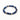 A circular bracelet featuring deep blue beads interspersed with gold accents.