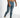 Men's Jairo blue washed skinny jeans by Carbon, featuring distressed streetwear details and moto-style biker knee panels.