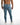 Back view of Carbon Jairo blue washed skinny jeans for men with distressed streetwear details and a branded waist patch.