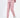 Light pink jogger pants with an elastic waistband and cuffs, paired with white sneakers.