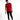 A young man poses in a red short-sleeve shirt with the word "REVOLUTION" printed on the front, paired with black jean...