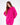 Vibrant pink Brooke sweater, featuring unique elbow cut-outs and a ribbed crew neckline.
