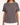 Gray short-sleeve tee featuring a stylized text design on the front, worn by a model.