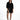Jaylah Oversized Shirt in Black – full-length front view