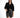 Jaylah Oversized Shirt in Black – front close-up