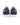Denim sneakers with a white rubber sole.