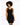 A model poses in a fitted black ribbed dress with a scoop neckline and a flattering silhouette.