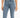 Light blue high-waisted jeans with a fitted silhouette, featuring front pockets and a button closure.