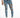 Kase Blue Washed Denim Jeans for men and heavy distressed ripped knees, shown on model with sneakers.