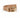 Tan belt featuring a shiny gold buckle and multiple adjustment holes.